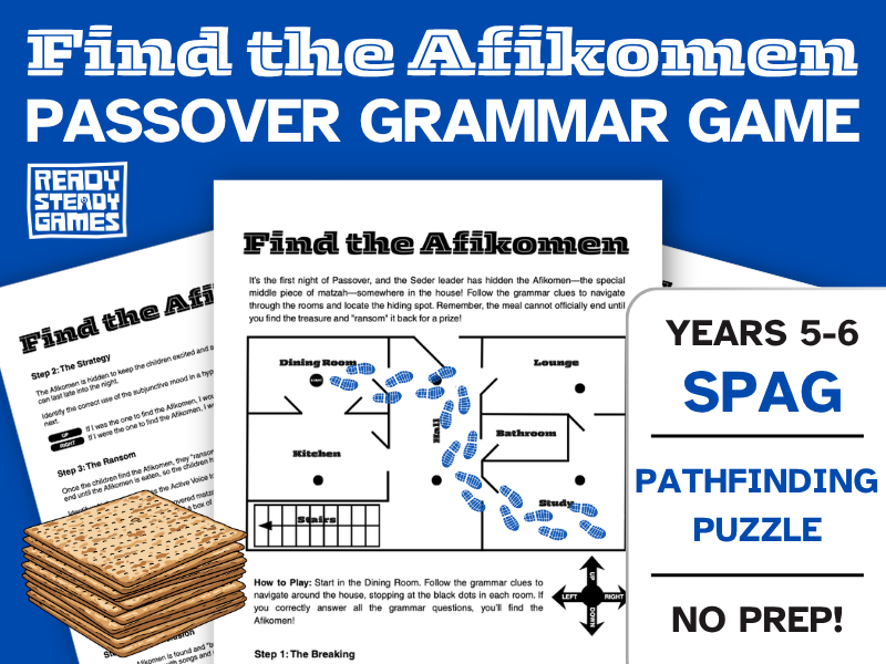 Passover SPaG Grammar Game | KS2 Year 5 & Year 6 | Find The Afikomen