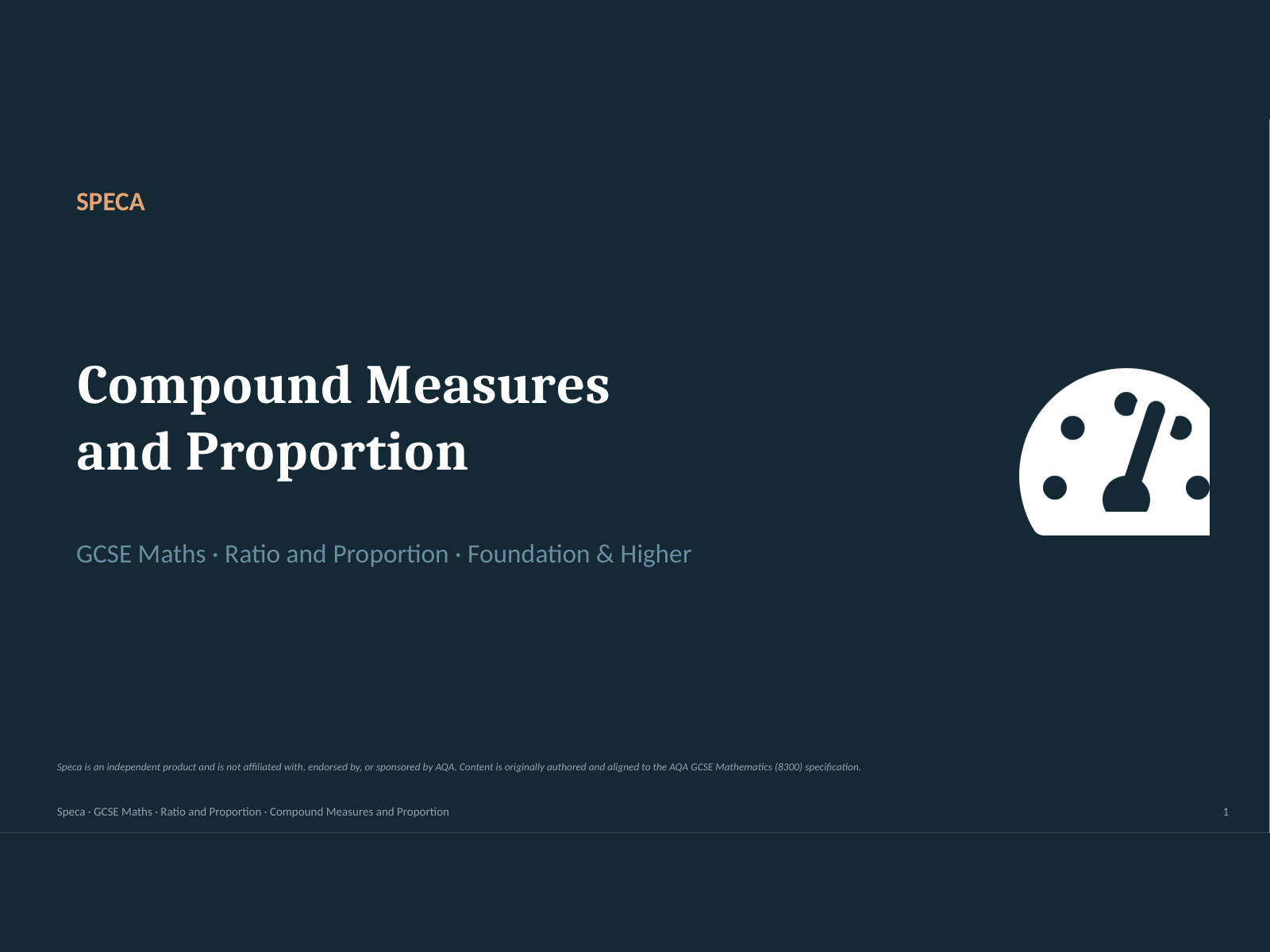 Compound measures and proportion: complete AQA GCSE lesson bundle