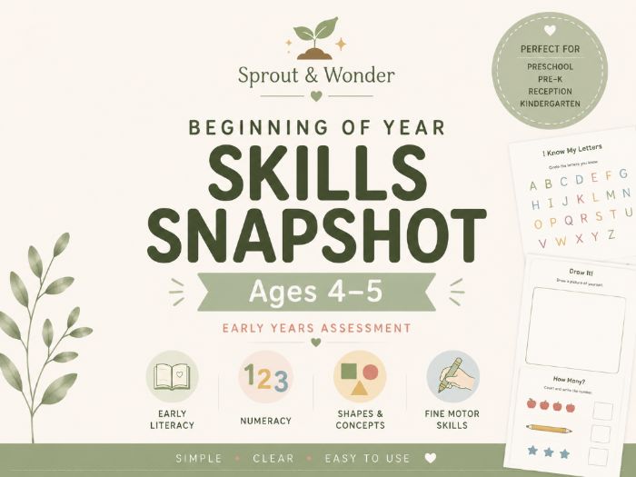 Beginning of Year Skills Snapshot Ages 4–5