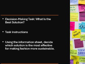 KS£ Fst Fashion: Lesson 4   Can Fashion Be Sustainable?
