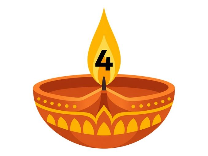 Diwali number mats 1-10 -diya lamps counting activity 