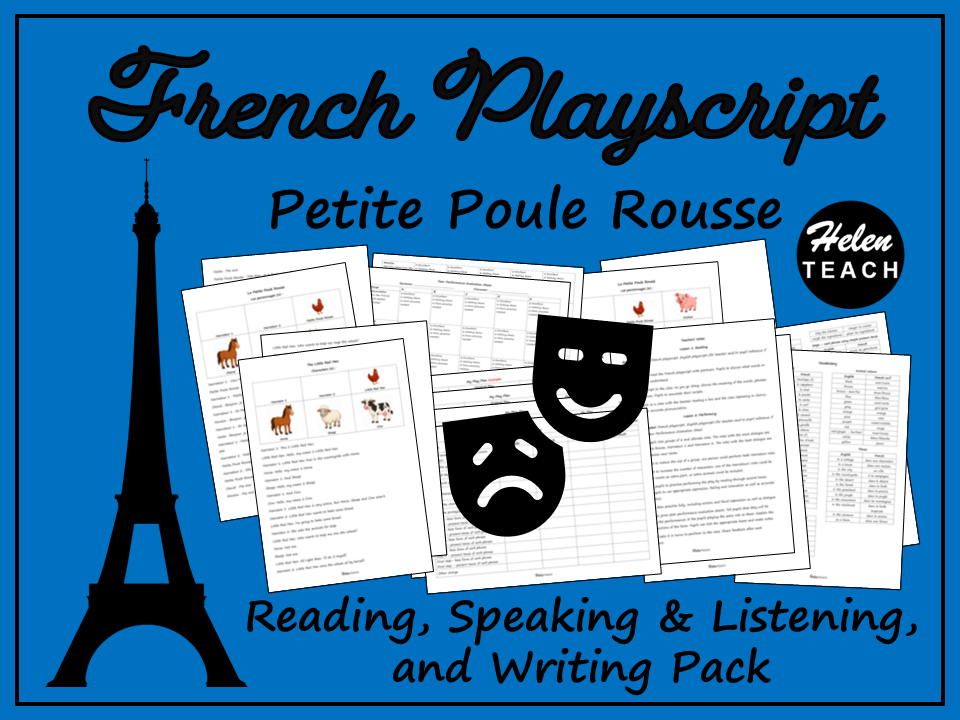 French Playscript Pack | Petite Poule Rousse | Reading, Speaking & Listening, Writing