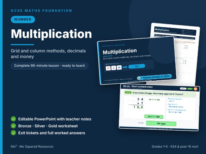 Multiplication – GCSE Maths Foundation Lesson