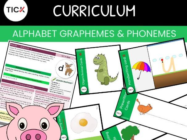 Curriculum - TICK PHASE 1 - Learning the Alphabet Sounds BUNDLE