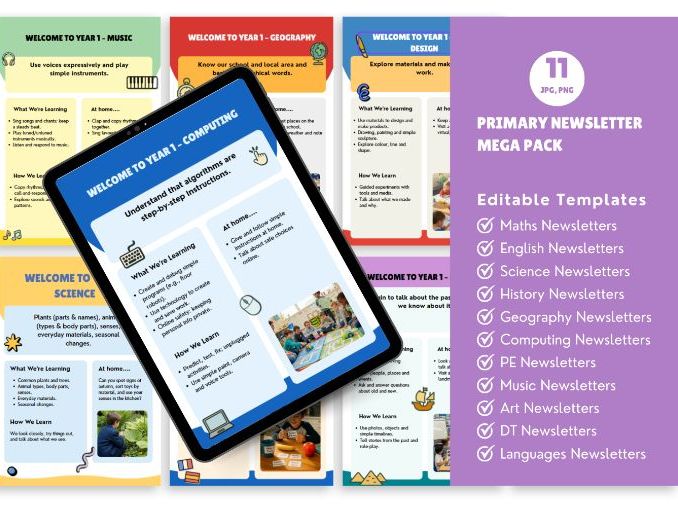 Computing Primary Curriculum Overview Pack Y1-Y6