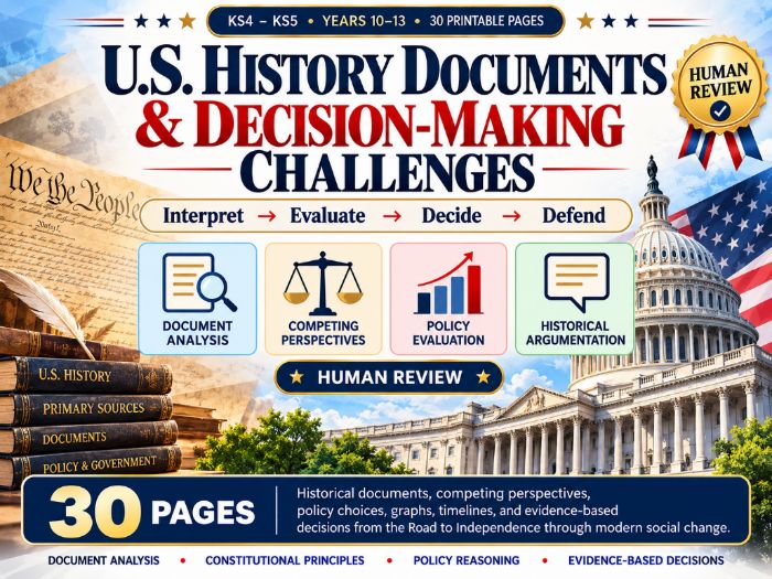 U.S. History Documents & Decision-Making Challenges | KS4–KS5 | Historical Enquiry