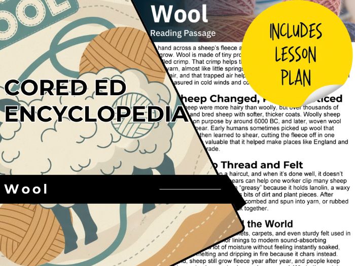 Wool Reading Comprehension Passage - Cored Ed Encyclopedia