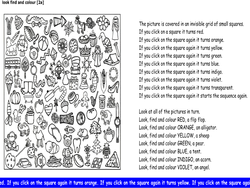 following instructions [look find and colour]  [2a]