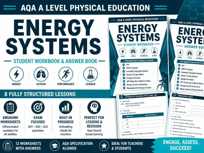 AQA A Level PE – Biomechanical Movement | Workbook (11 Worksheets + Answer Booklet)