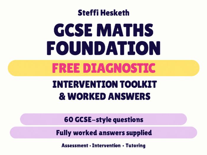 Free GCSE Foundation Maths Diagnostic | Intervention Toolkit & Answers