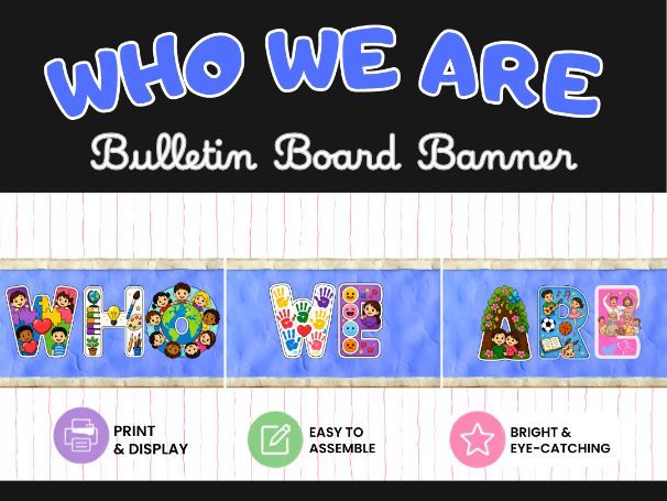 Who We Are Bulletin Board Banner | IB PYP Classroom Decor | Printable Classroom