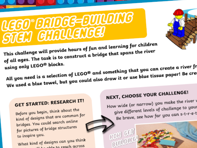 STEM Bridge Building Challenge Activity with LEGO (R) Bricks