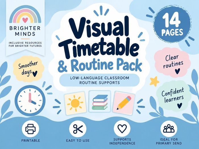 SEND Visual Timetable & Routine Pack | Now & Next | Primary Classroom