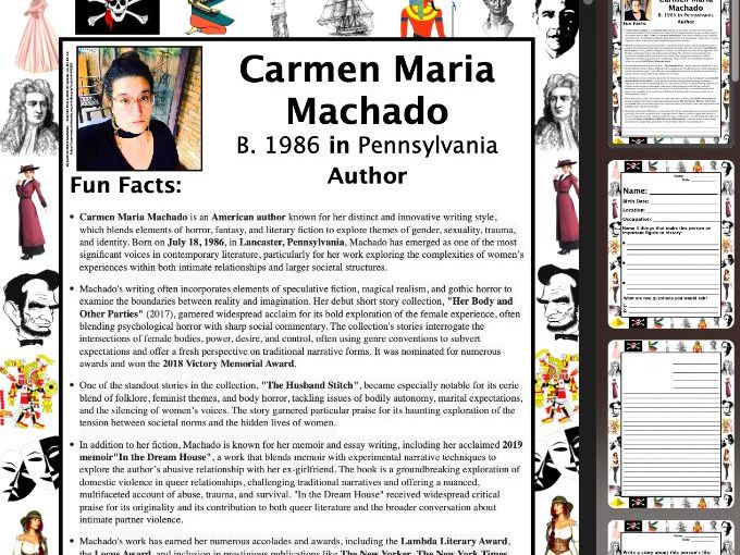 Carmen Maria Machado PACKET & ACTIVITIES, Important Historical Figures Series