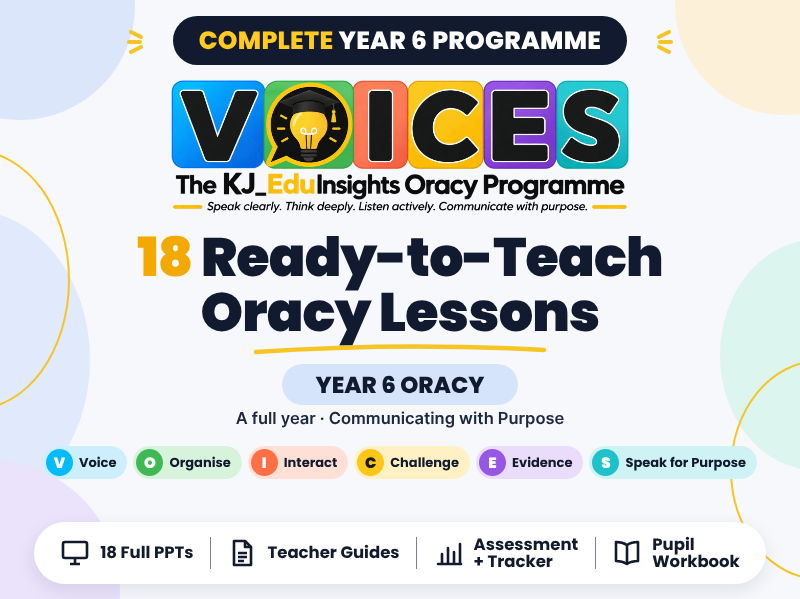 Year 6 Oracy Scheme of Work: 18 Lessons, Assessment & Tracker | VOICES Complete Programme