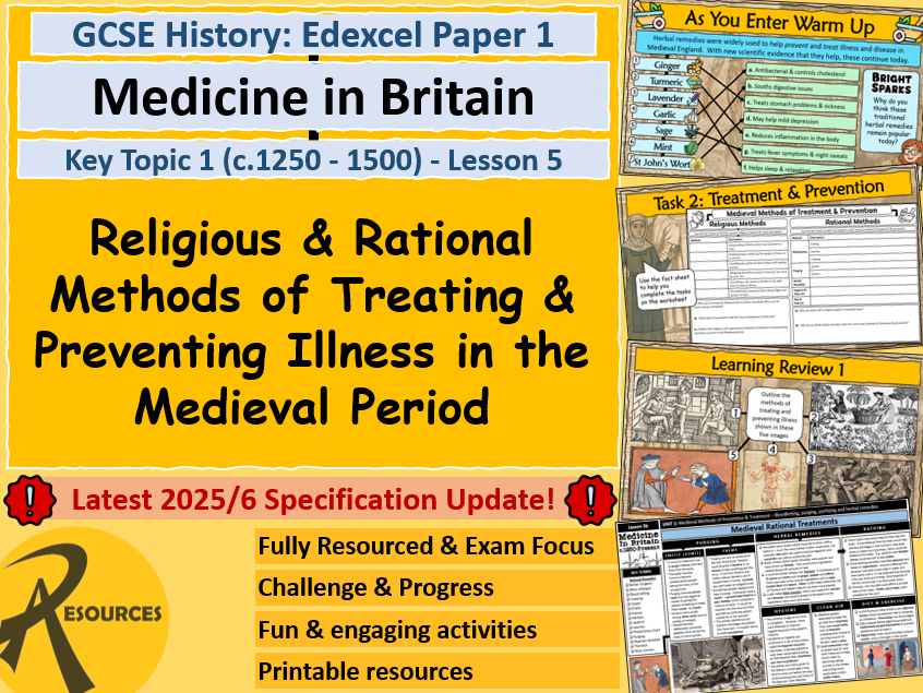 Medieval Methods of Treatment & Prevention - Medicine in Britain - GCSE History - Lesson 5