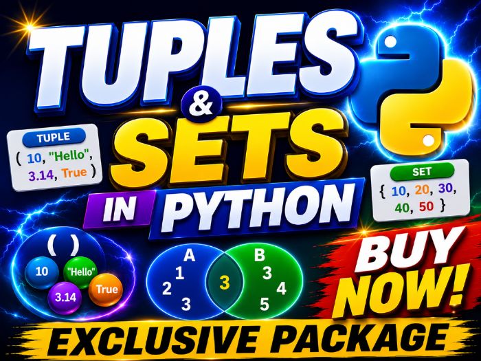 Tuples & Sets in Python | Cambridge A-Level 9618 CS | PPT+ Worksheets+Activity+MCQ+Marking Scheme