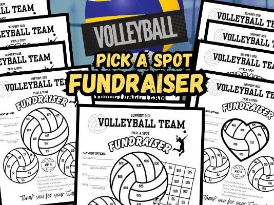 Editable Volleyball Fundraiser Template | Fill My Volleyball Fundraiser | Sports Fundraising Canva T