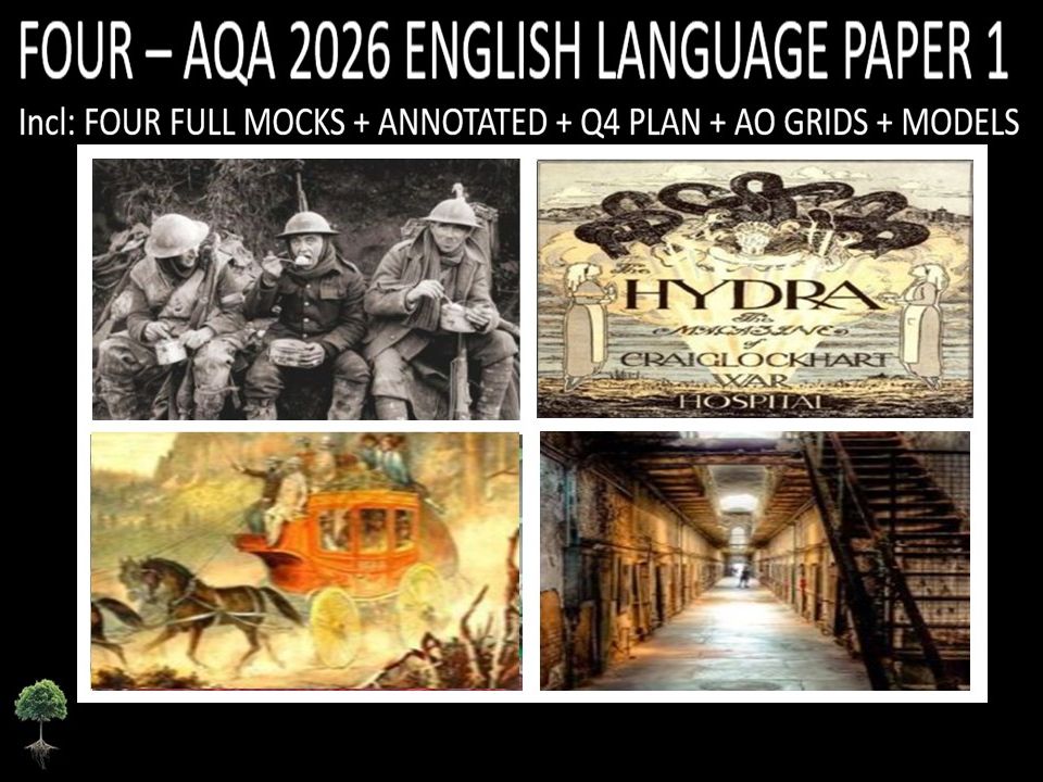 FOUR - AQA PAPER 1 | 2026 FULL MOCKS | ANNOTATED | Q4 PLAN | AO GRIDS | MODELS