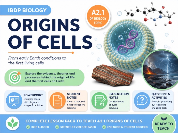 A2.1 Origins of Cells | IBDP Biology AHL Lesson Pack