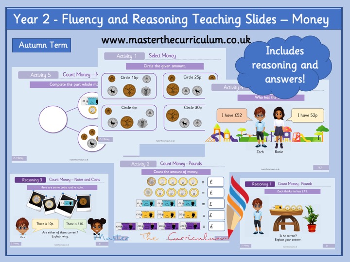 year 2 money fluency teaching slides white rose style teaching resources