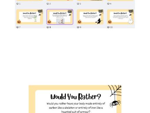 Science Would You Rather - Halloween Edition