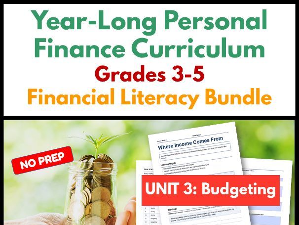 Year-Long Personal Finance Curriculum | Grades 3-5 | Financial Literacy | Unit 3
