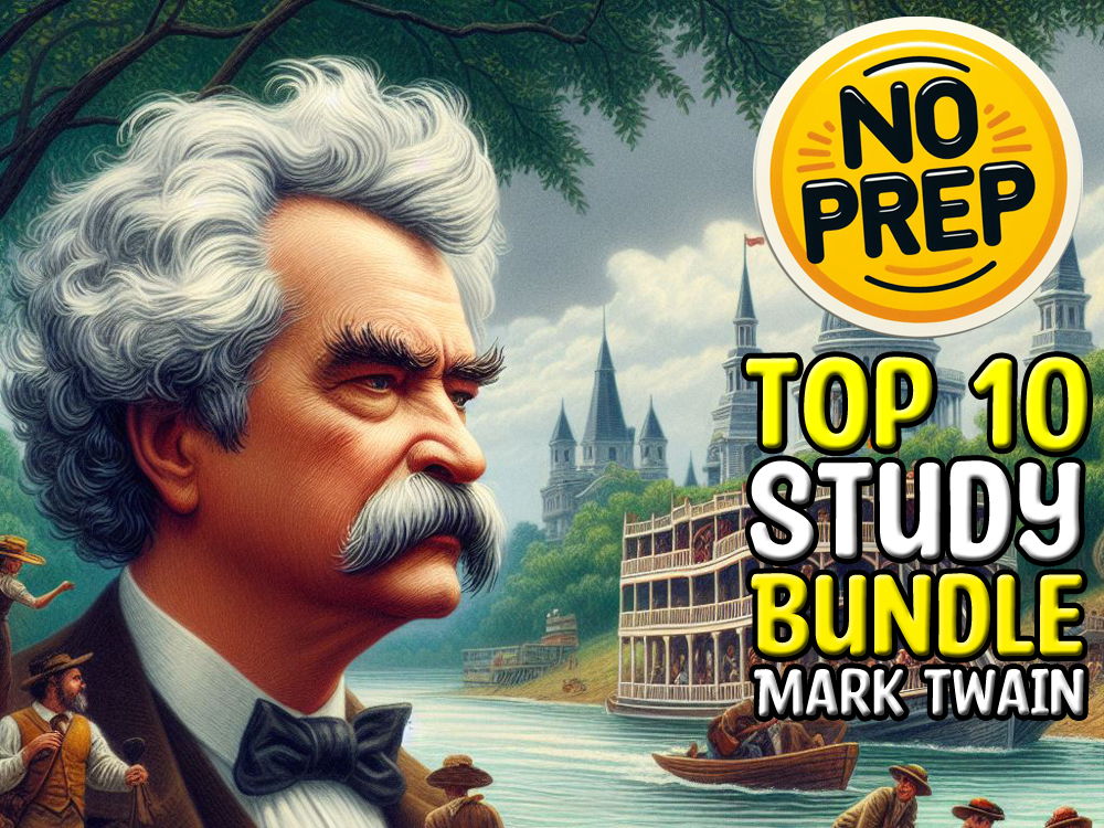 Mark Twain Top Ten Books Novels and Short Stories Q&A Analysis Bundle