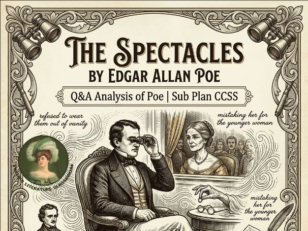 The Spectacles by Edgar Allan Poe | Q&A Analysis Sub Plan