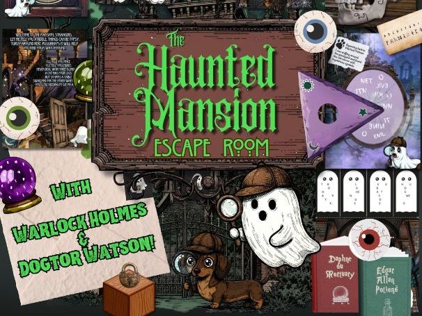 Haunted Mansion Halloween Escape Room KS1/KS2+