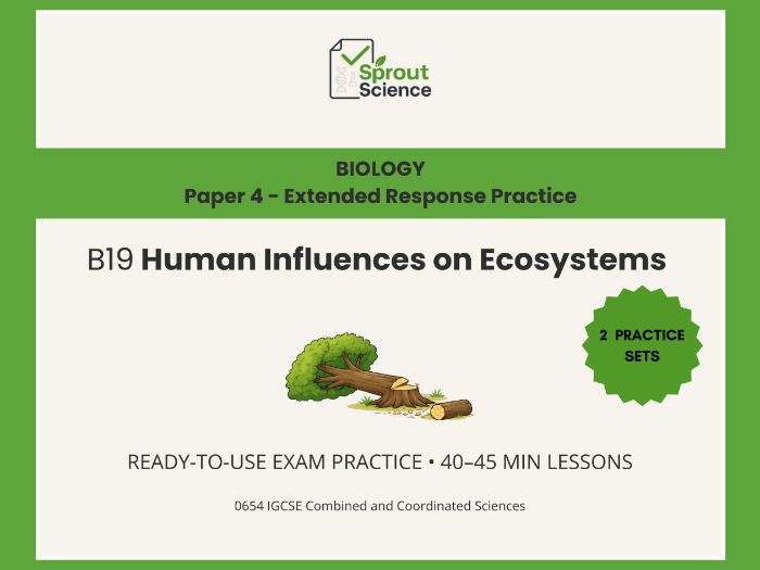 Paper 4 Extended Practice | IGCSE Coordinated Sciences | Biology| B19