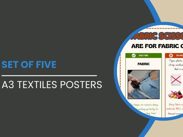 Sewing Skills A3 Poster Bundle – 5 Classroom Posters