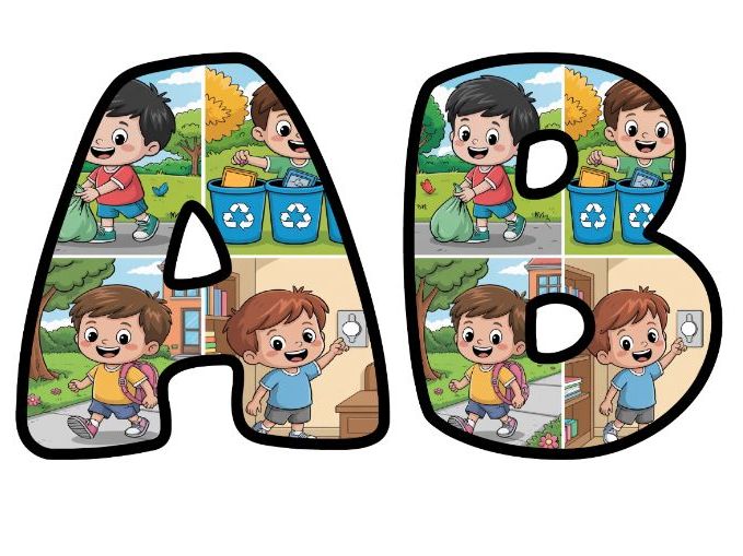 Look After Earth 2 Lettering Set | Classroom Display | Upper & Lowercase, 0-9 and Signs