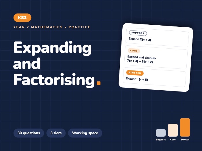 Year 7_Expanding_and_Factorising | Practice Worksheet