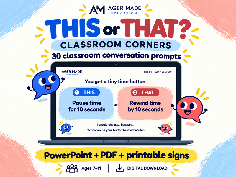 This or That? KS2 Oracy Game | 30 Classroom Discussion Prompts