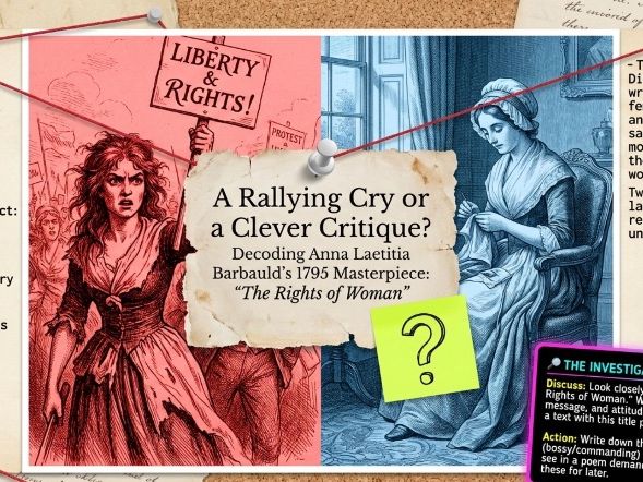 The Rights of Woman by Anna Laetitia Barbauld | Poem Analysis Deck | Years 9-10