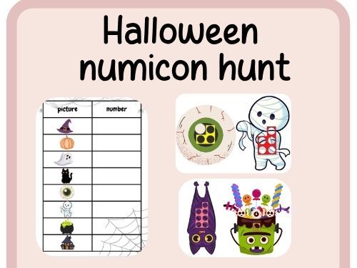 numicon hunt- spooky- halloween- continuous provision