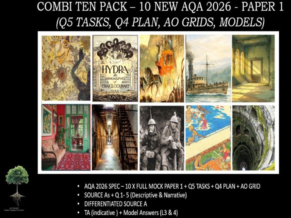 COMBI TEN PACK | 10 PAPER 1 | 2026 FULL MOCKS | Q5 TASKS | Q4 PLAN | AO GRIDS  MODELS