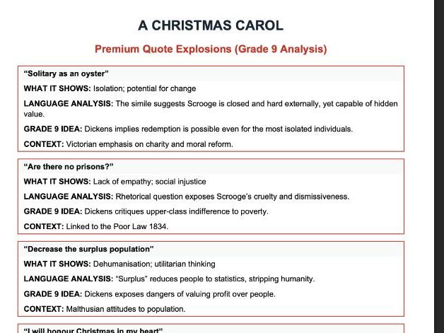 A Christmas Carol Quote Explosions