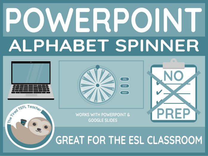 ESL Powerpoint Alphabet Spinner (Works with Google Slides)
