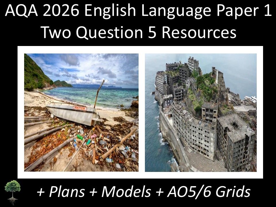 Two Q5 Writing Tasks  AQA 2026  English Language Paper 1 | Plans, AO Grids, Models