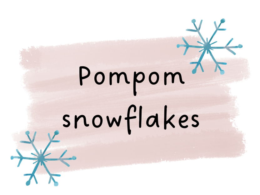 Pompom Snowflakes