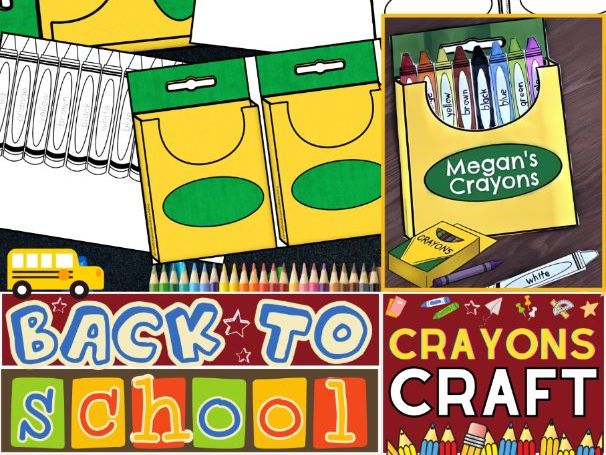 Crayon Colors Box Craft | First Day Of Back To School Activities | Pencil Crafts