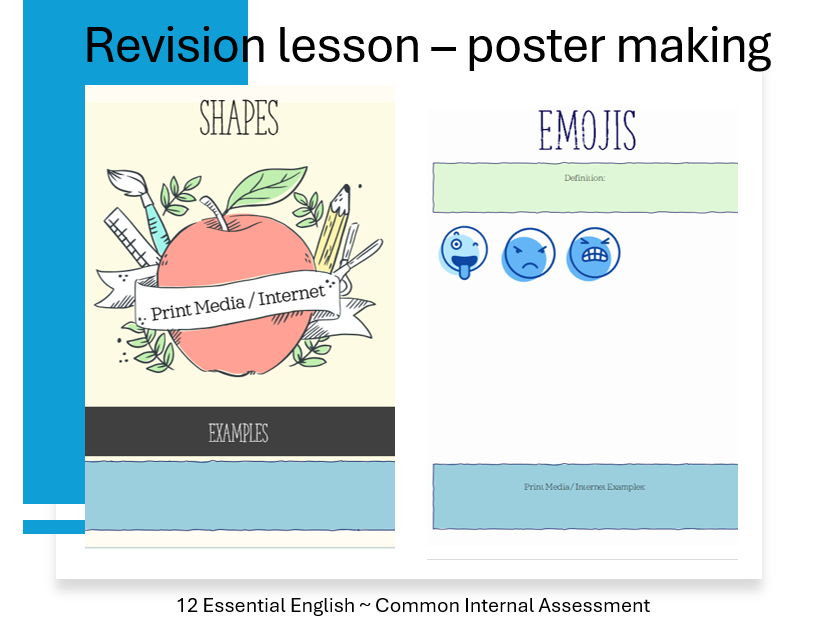 12 Essential English – CIA Exam Prep (QLD) – Revision – Poster making activity