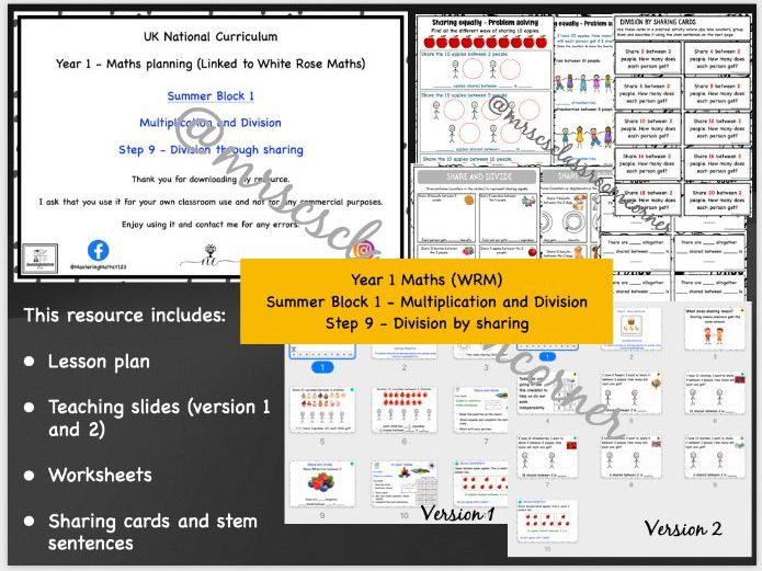 Division by sharing - Year 1 WRM Summer Blk 1 - Multiplication and Division Step 9