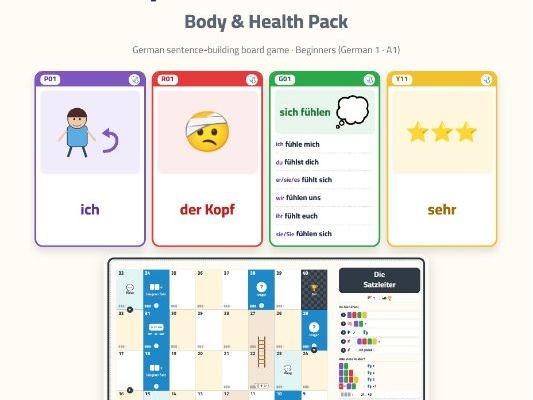German Body & Health Sentence-Building Game