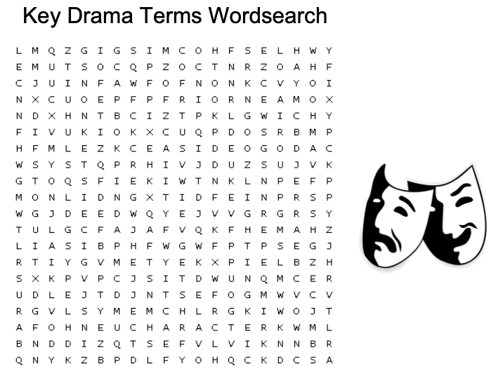Key Drama Terms Wordsearch