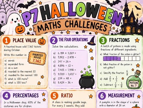 Halloween P7 Maths Challenge