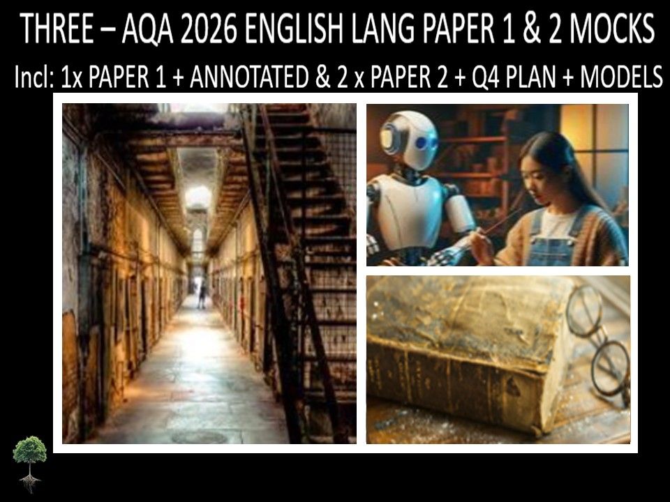 THREE - AQA PAPER 1 & 2 | 2026 FULL MOCKS | ANNOTATED | Q4 PLAN | MODELS