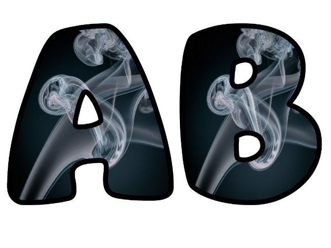 Smoke Swirl Alphabet Letters